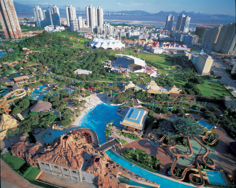 Happy Valley in China's Guangdong Province features nine themed sections ranging from Cartoon City to Typhoon Bay.